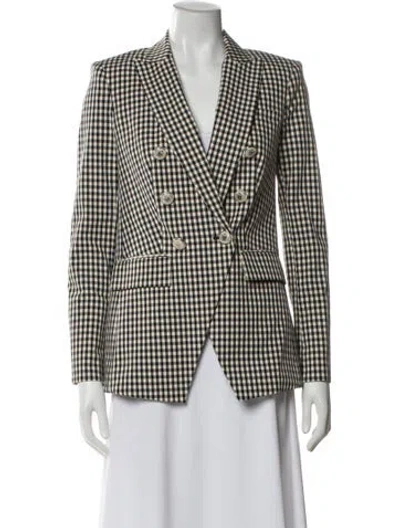 Pre-owned Veronica Beard Plaid Print Blazer W/ Tags In White