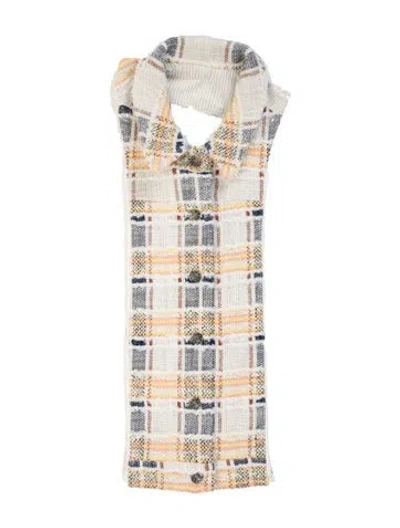 Pre-owned Veronica Beard Plaid Print Dickey In Blue
