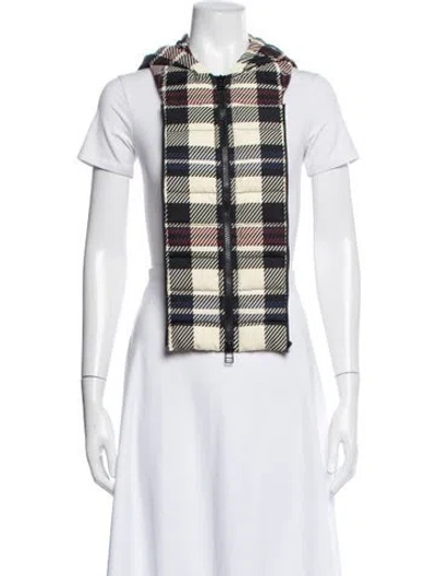 Pre-owned Veronica Beard Plaid Print Dickey In Multicolor