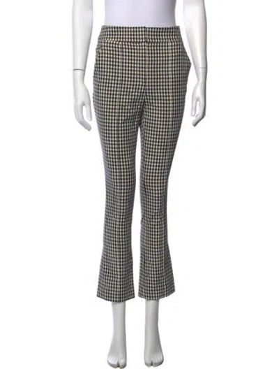 Pre-owned Veronica Beard Plaid Print Flared Pants In Multi