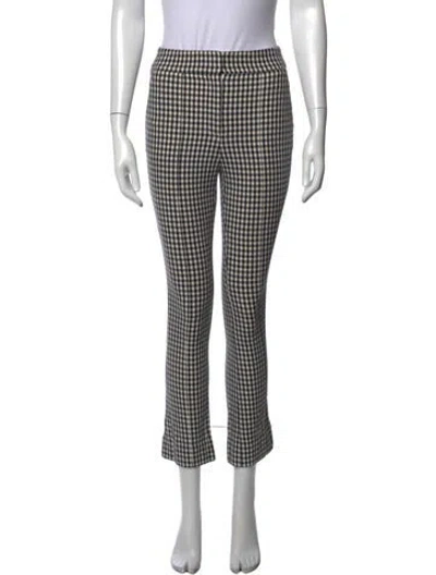 Pre-owned Veronica Beard Plaid Print Flared Pants In Multi