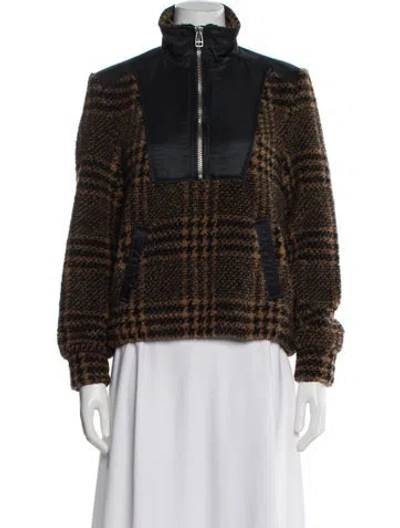 Pre-owned Veronica Beard Plaid Print Jacket In Black