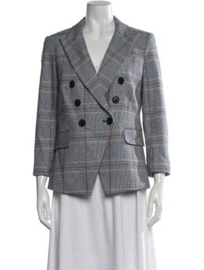 Pre-owned Veronica Beard Plaid Print Jacket In Black