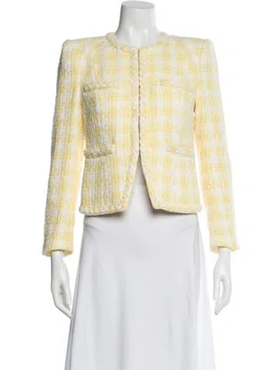 Pre-owned Veronica Beard Plaid Print Jacket In Blue