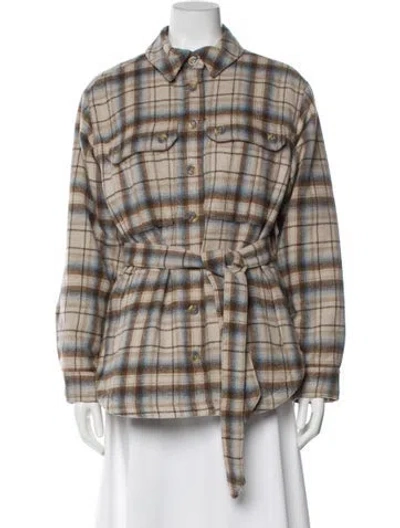 Pre-owned Veronica Beard Plaid Print Jacket In Multi