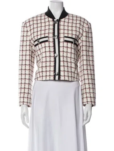 Pre-owned Veronica Beard Plaid Print Jacket W/ Tags In Neutral