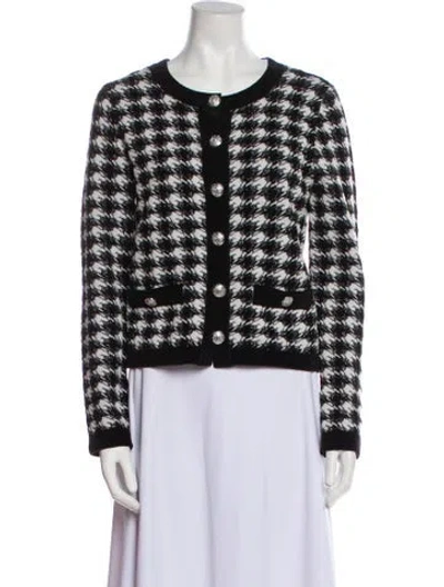 Pre-owned Veronica Beard Plaid Print Jacket W/ Tags In White
