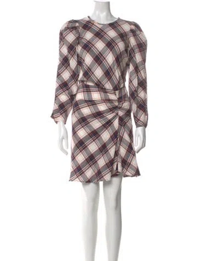 Pre-owned Veronica Beard Plaid Print Knee-length Dress