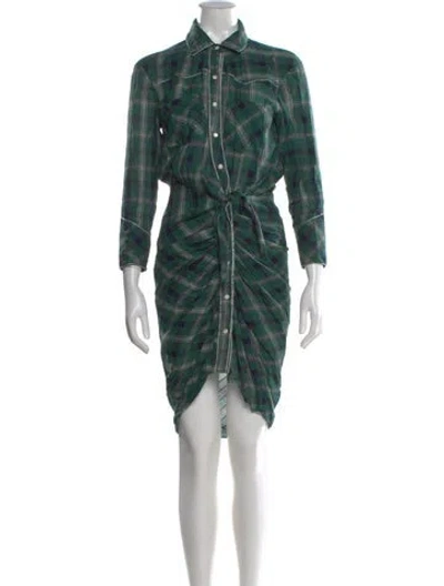 Pre-owned Veronica Beard Plaid Print Knee-length Dress