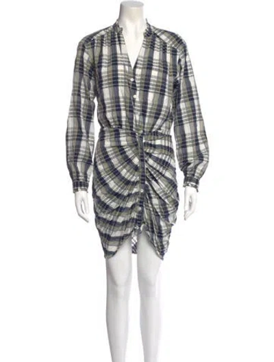 Pre-owned Veronica Beard Plaid Print Knee-length Dress In Multi