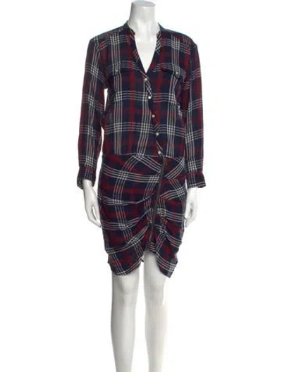 Pre-owned Veronica Beard Plaid Print Knee-length Dress In Multi
