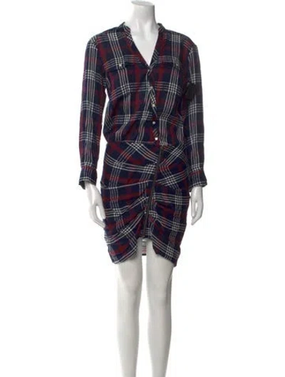 Pre-owned Veronica Beard Plaid Print Knee-length Dress In Multi