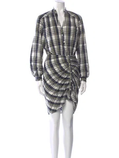 Pre-owned Veronica Beard Plaid Print Knee-length Dress In Multi