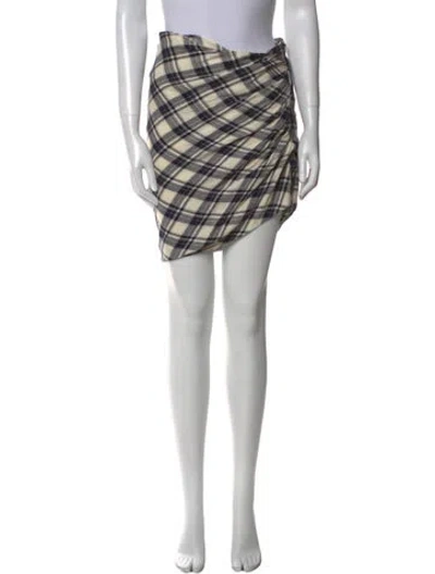 Pre-owned Veronica Beard Plaid Print Knee-length Skirt In Blue