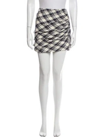 Pre-owned Veronica Beard Plaid Print Knee-length Skirt In Neutral