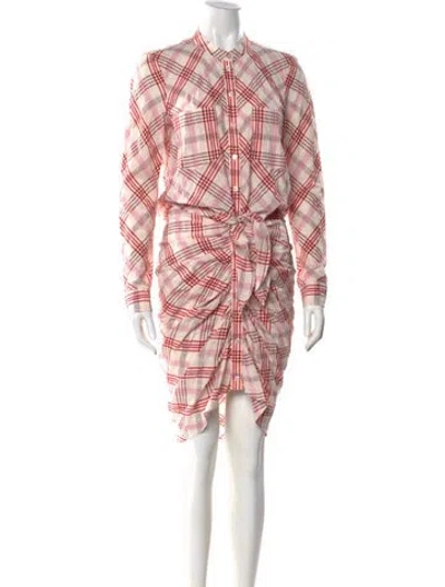 Pre-owned Veronica Beard Plaid Print Midi Length Dress