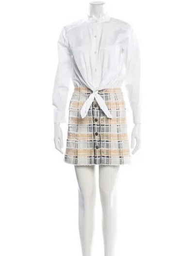 Pre-owned Veronica Beard Plaid Print Mini Dress