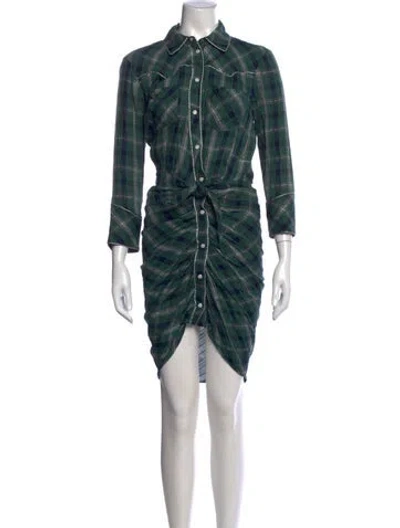 Pre-owned Veronica Beard Plaid Print Mini Dress