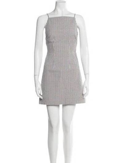 Pre-owned Veronica Beard Plaid Print Mini Dress In Blue