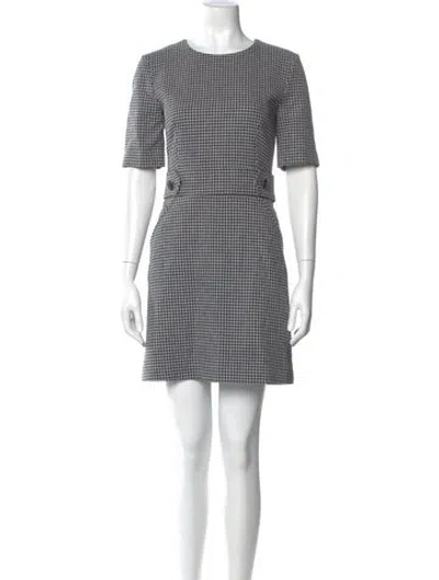 Pre-owned Veronica Beard Plaid Print Mini Dress In Blue