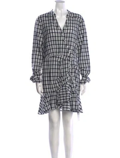 Pre-owned Veronica Beard Plaid Print Mini Dress In Multi