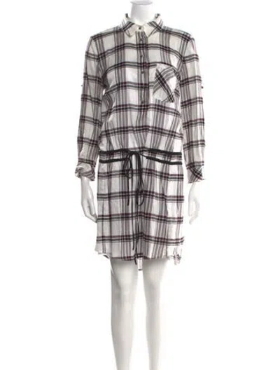 Pre-owned Veronica Beard Plaid Print Mini Dress In Multi