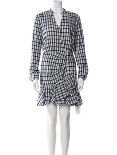 Pre-owned Veronica Beard Plaid Print Mini Dress In Multi