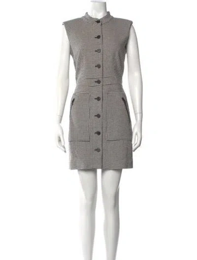 Pre-owned Veronica Beard Plaid Print Mini Dress In Multi
