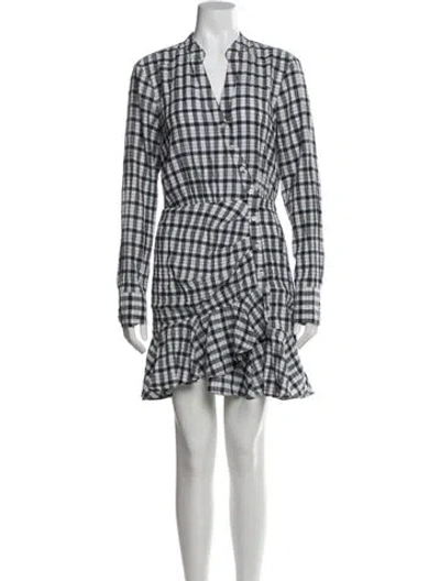 Pre-owned Veronica Beard Plaid Print Mini Dress In Multi