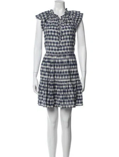Pre-owned Veronica Beard Plaid Print Mini Dress In Multi