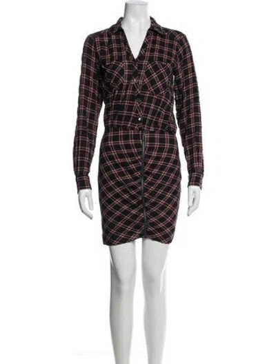 Pre-owned Veronica Beard Plaid Print Mini Dress In Multi