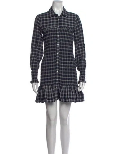 Pre-owned Veronica Beard Plaid Print Mini Dress In Multi