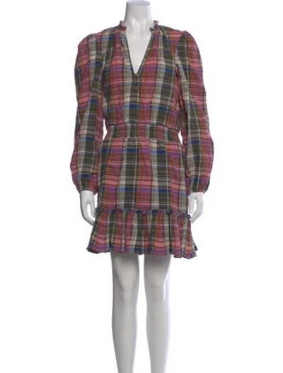 Pre-owned Veronica Beard Plaid Print Mini Dress W/ Tags