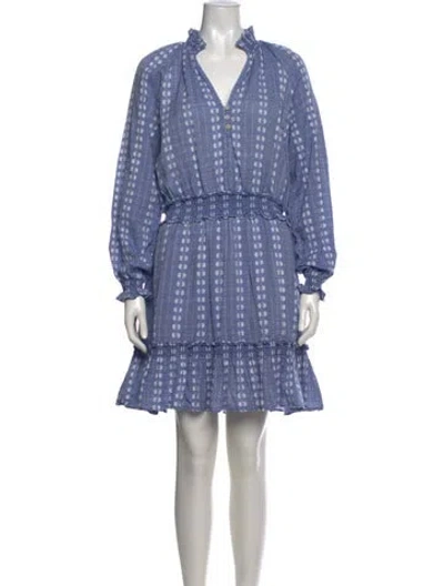 Pre-owned Veronica Beard Plaid Print Mini Dress W/ Tags In Blue