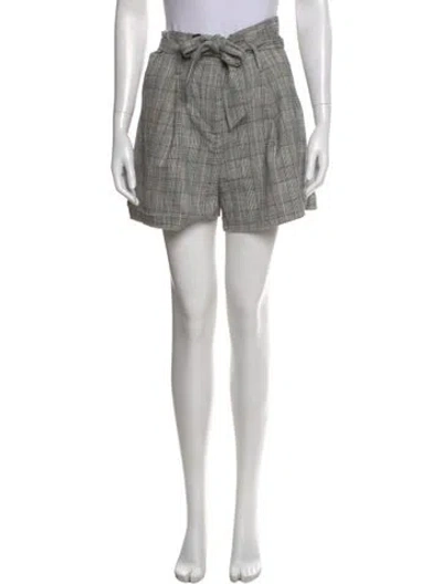 Pre-owned Veronica Beard Plaid Print Mini Shorts