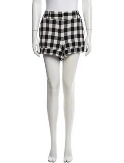 Pre-owned Veronica Beard Plaid Print Mini Shorts In Multi