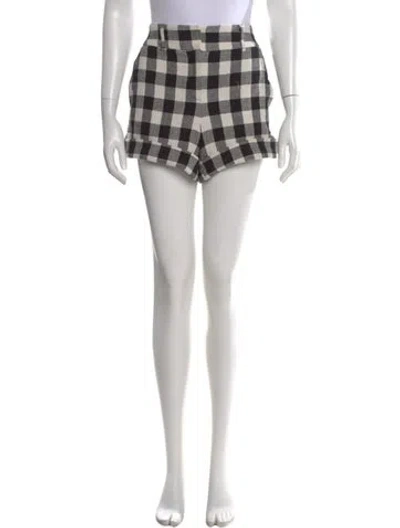 Pre-owned Veronica Beard Plaid Print Mini Shorts In Multi