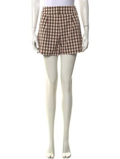 Pre-owned Veronica Beard Plaid Print Mini Shorts W/ Tags In Multi
