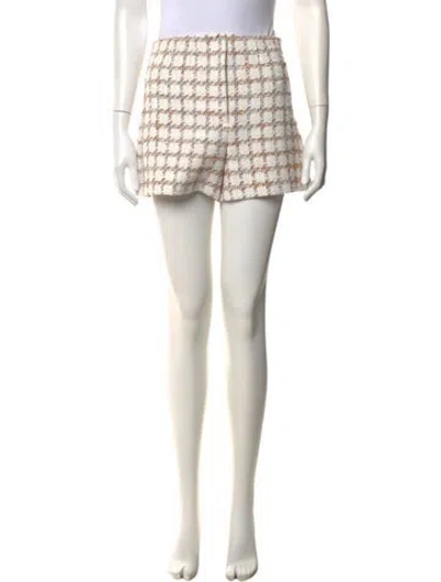 Pre-owned Veronica Beard Plaid Print Mini Shorts W/ Tags In Multicolor