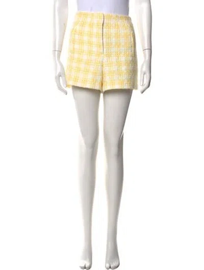 Pre-owned Veronica Beard Plaid Print Mini Shorts W/ Tags In Neutrals