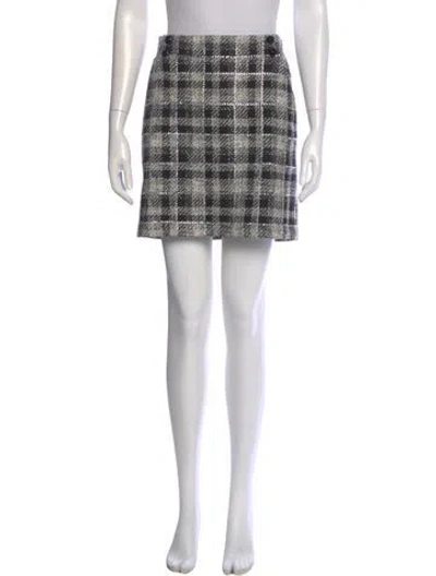 Pre-owned Veronica Beard Plaid Print Mini Skirt