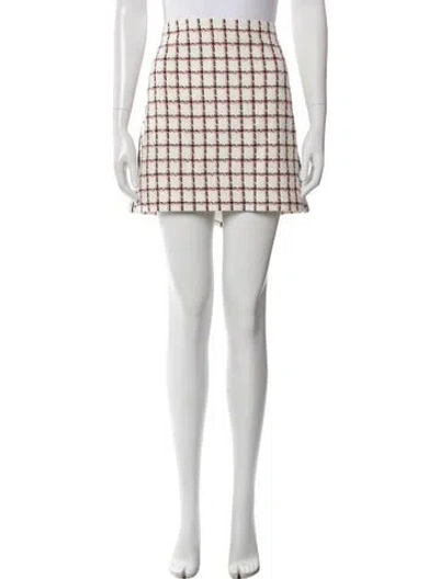 Pre-owned Veronica Beard Plaid Print Mini Skirt