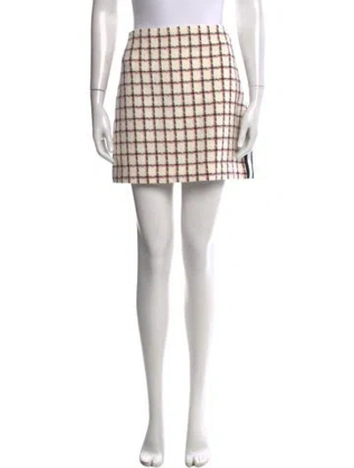Pre-owned Veronica Beard Plaid Print Mini Skirt