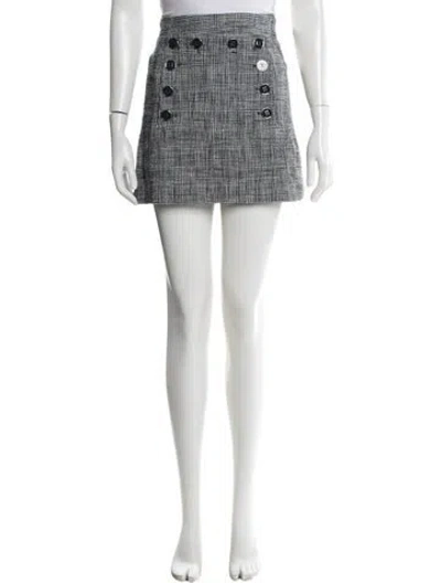 Pre-owned Veronica Beard Plaid Print Mini Skirt In Blue