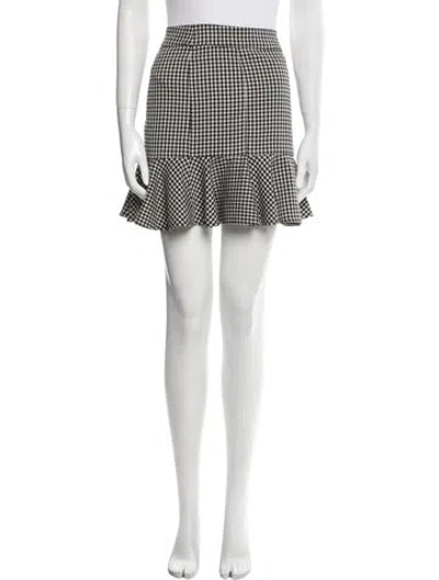 Pre-owned Veronica Beard Plaid Print Mini Skirt In Gray