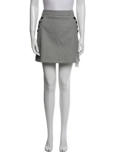 Pre-owned Veronica Beard Plaid Print Mini Skirt In Multi