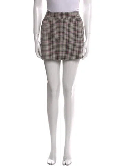 Pre-owned Veronica Beard Plaid Print Mini Skirt In Multi