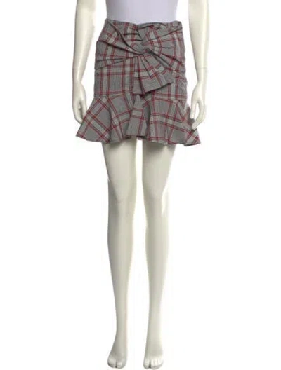 Pre-owned Veronica Beard Plaid Print Mini Skirt In Multi