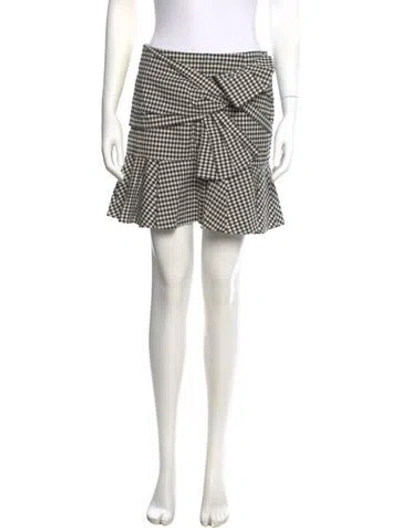 Pre-owned Veronica Beard Plaid Print Mini Skirt In Multi