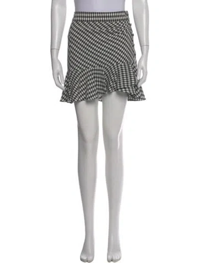 Pre-owned Veronica Beard Plaid Print Mini Skirt In Multi